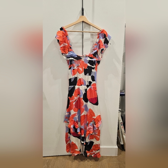 Parker Floral Ruffle Sleeve Dress - Picture 2 of 5